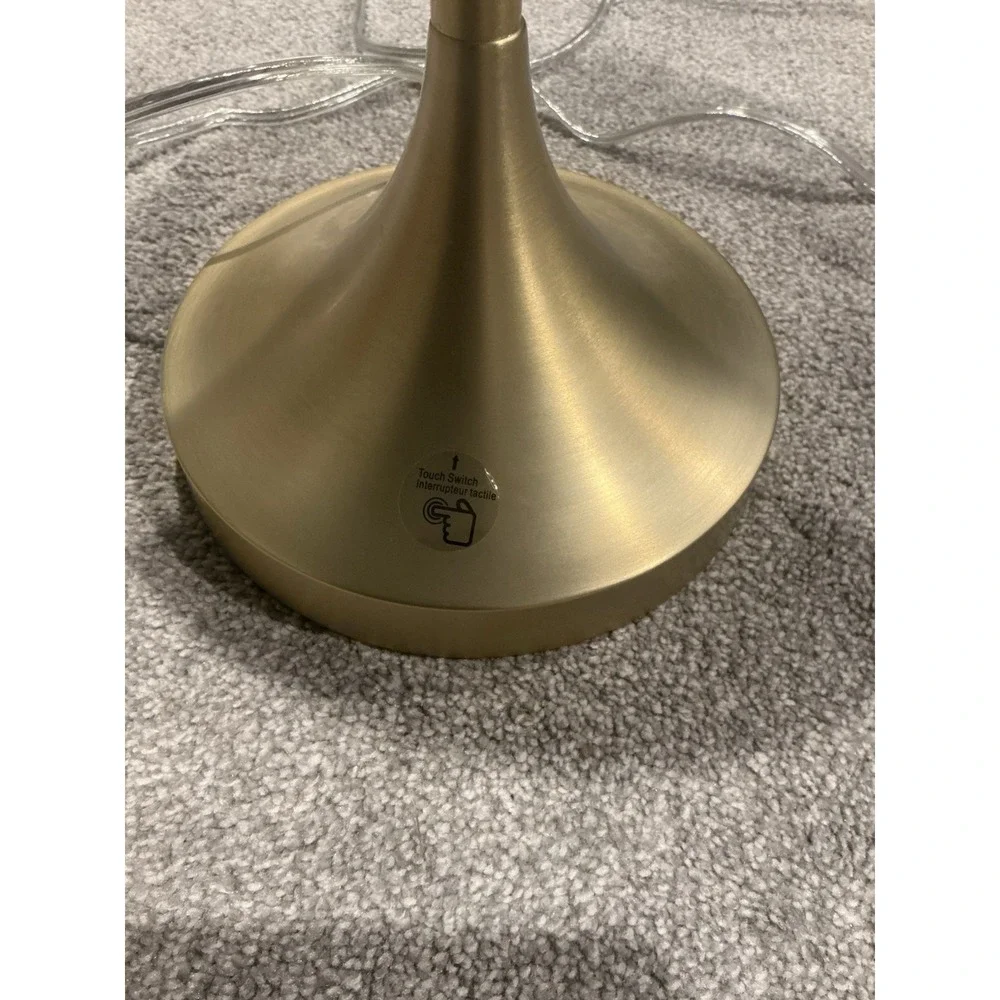Modern Dome Touch Table Lamp Brass Decorative Accent Light 18in Home Office Home